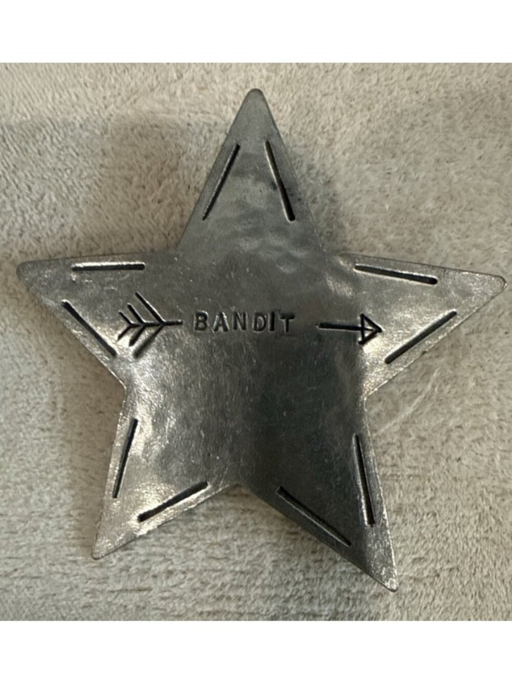 Sterling Silver Star Brooch Pin Marked Bandit W/Arrow Handmade